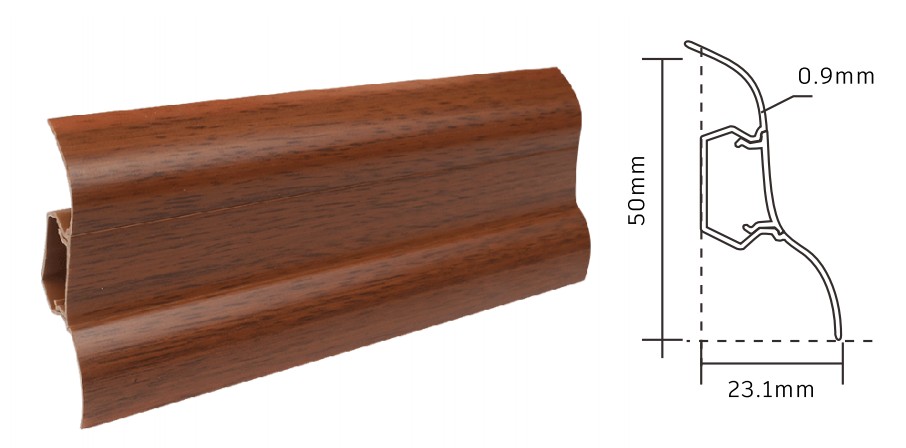 Model:JH-P50 Hard pvc Skirting Board