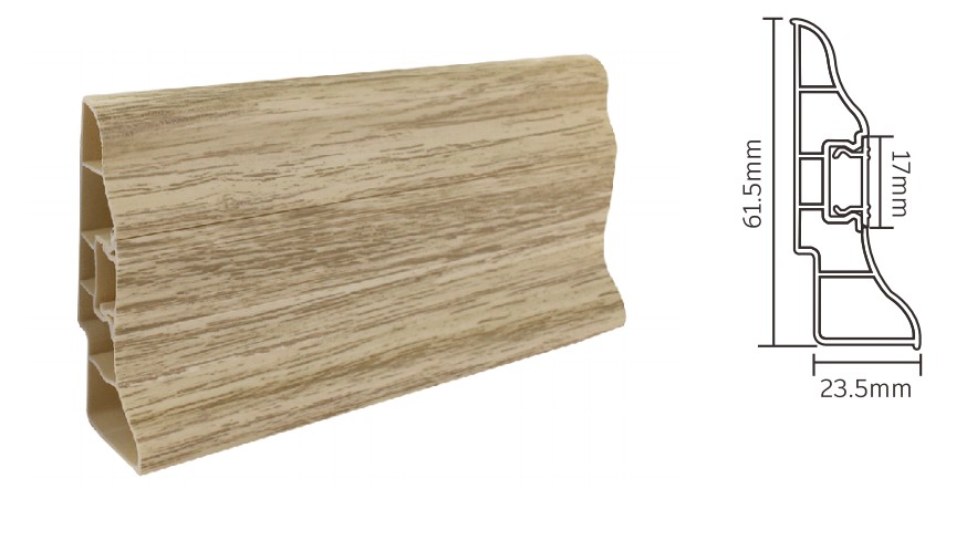 Model:JH-P62 Hard pvc Skirting Board