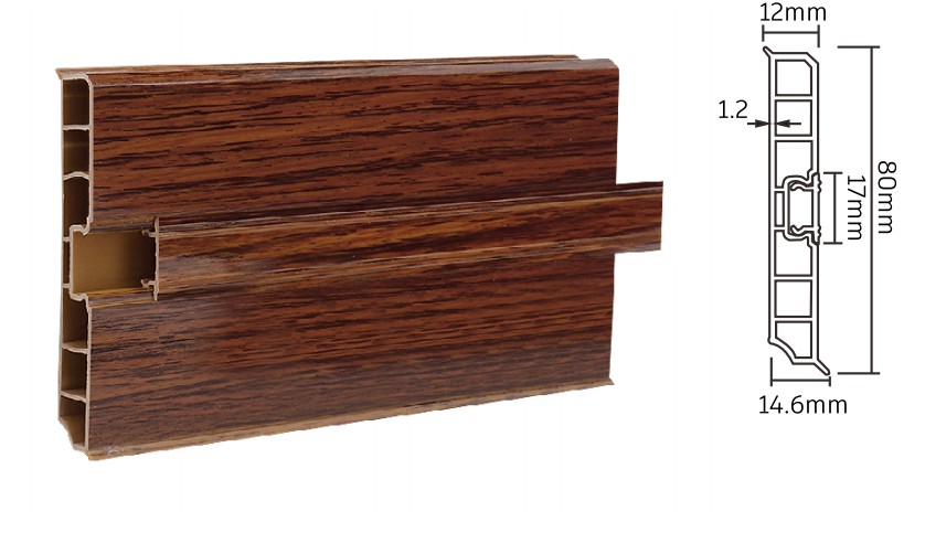 Model:JH-P80 Hard pvc Skirting Board
