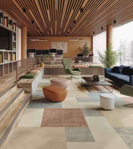 Jiahe Decoration - Commercial JH-LVT in Open-Plan Tech HQ Office