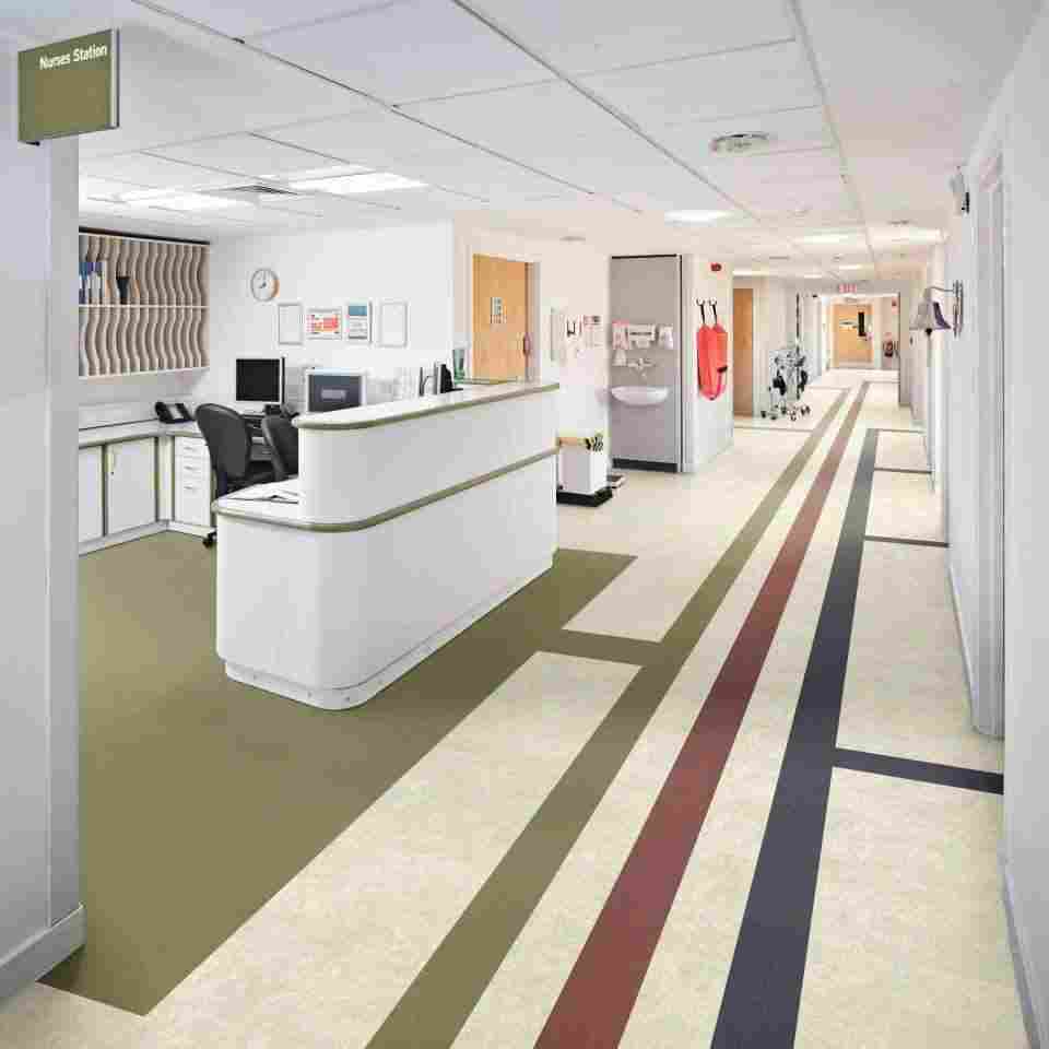 Jiahe Decoration - Stone Look LVT JH-STN inside Upscale Wellness Spa Lounge Foyer