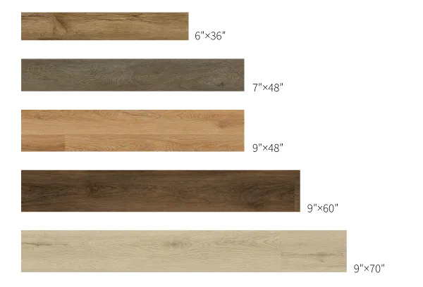 Luxury Vinyl Planks (LVP) Dimensions
